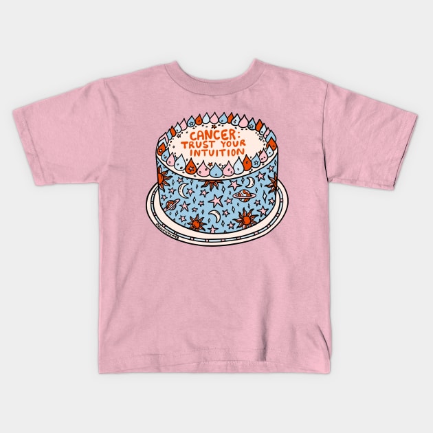 Cancer Cake Kids T-Shirt by Doodle by Meg